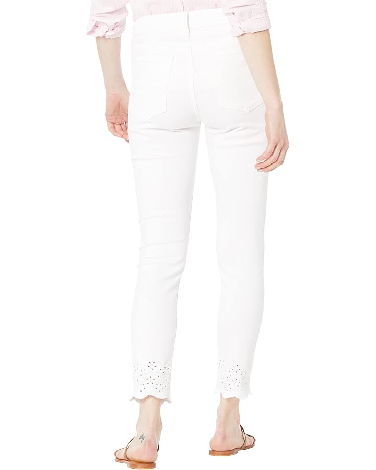 

Джинсы JEN7 Ankle Skinny Jeans w/ Eyelet Hem, белый