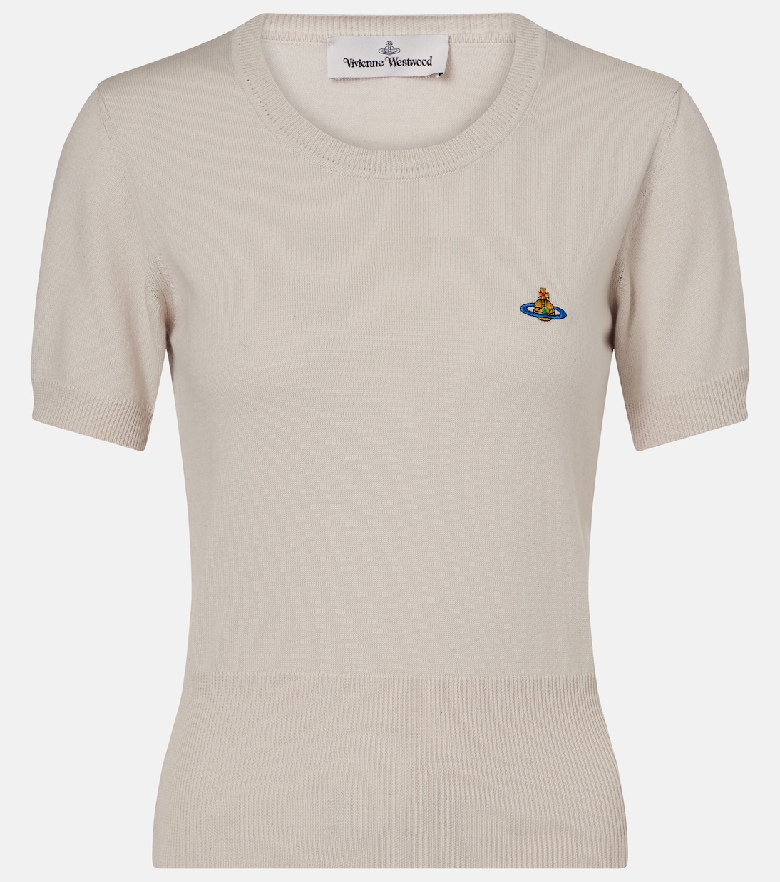 

Блузка из хлопка и кашемира Bea Vivienne Westwood, Aw25-Dusty White