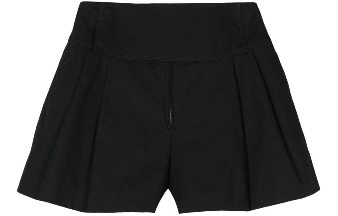 

Плиссированные хлопковые шорты JIL SANDER, черный