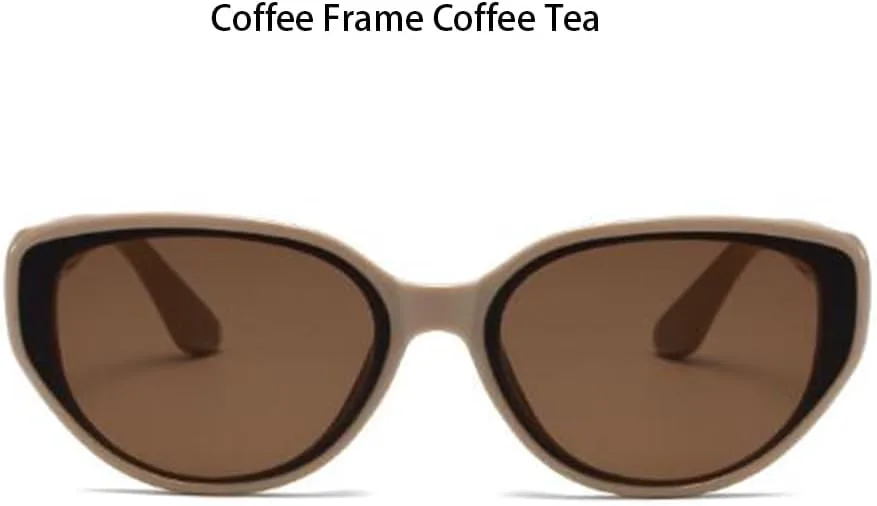 

Солнцезащитные очки «кошачий глаз» в маленькой оправе с защитой от УФ-излучения. Солнцезащитные очки для женщин и мужчин Weloveushop, Coffee Frame Coffee Tea Flakes