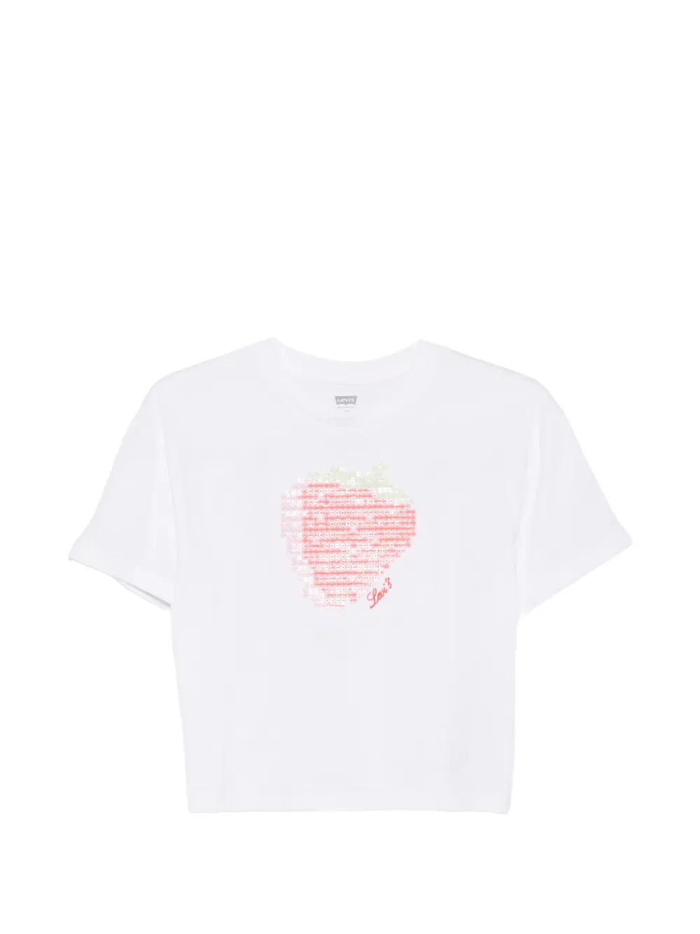 Футболка с оборками, украшенная пайетками Levi'S Kids, белый