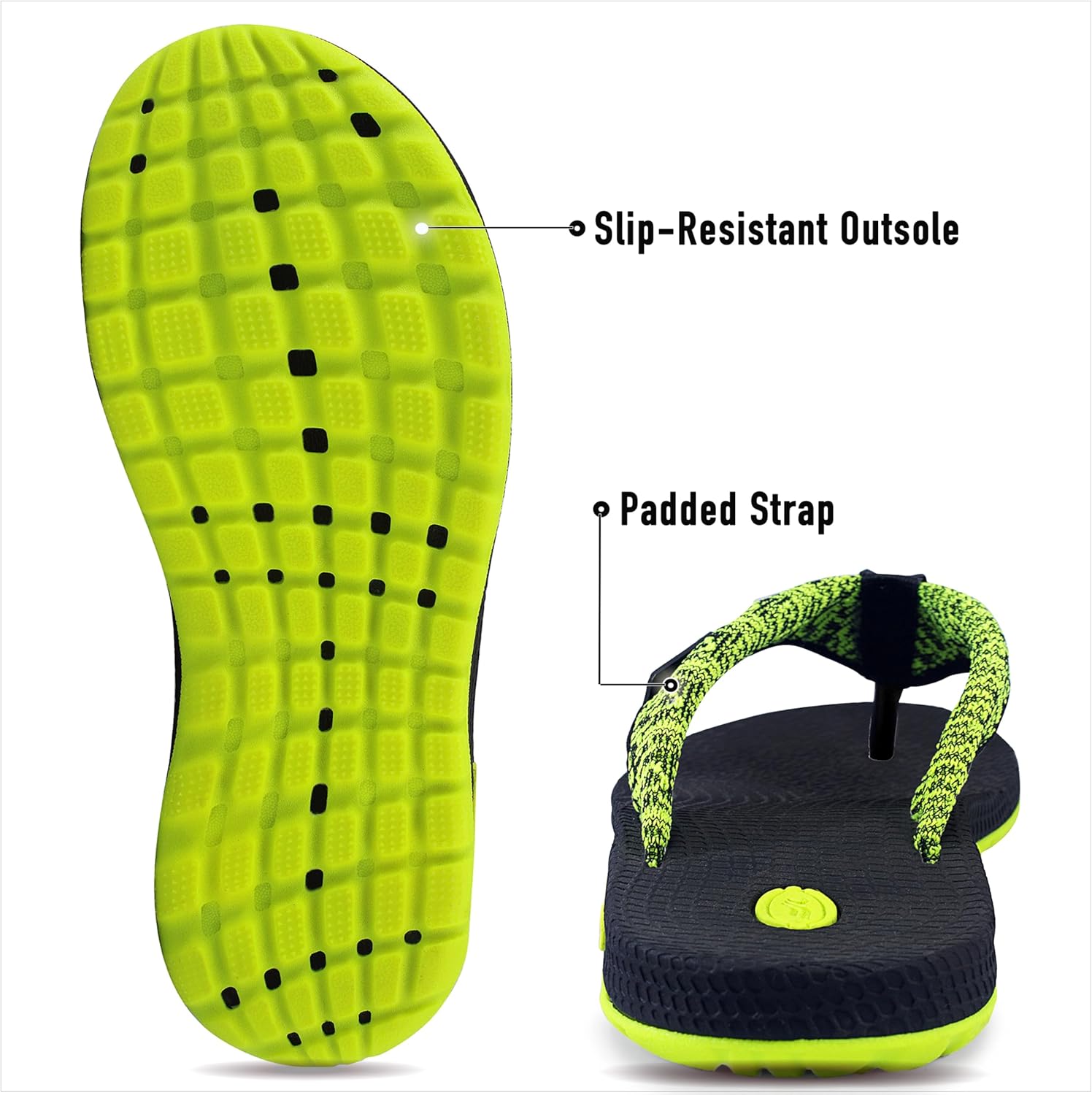 Шлепанцы Gold Pigeon Shoes SIMPLUS Unisex Ultra-Cuhion Yoga Mat с поддержкой пятки, зеленый — фото 4