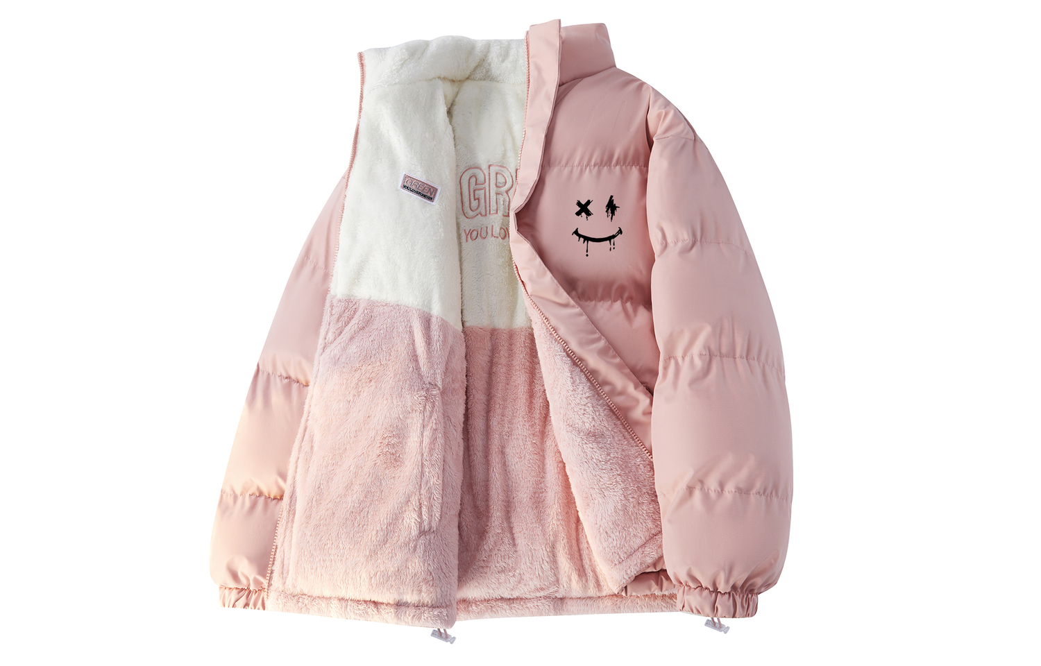 

LA'T.WEEKEND Пуховик Unisex, Pink (Embroidered-9073)
