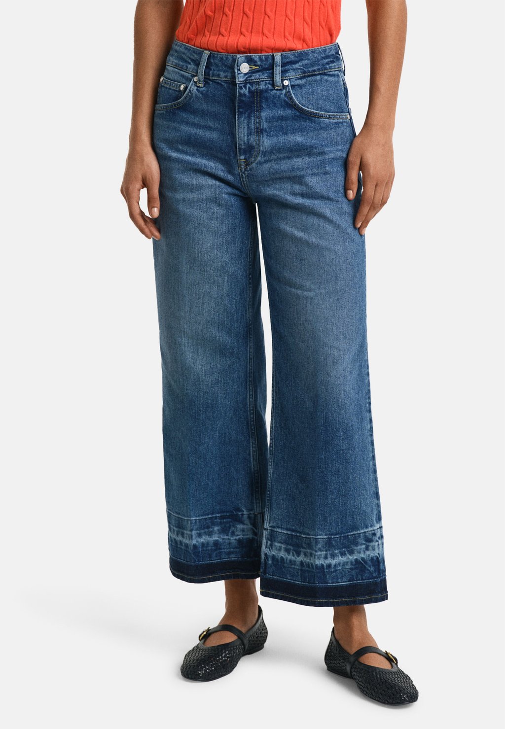 

Расклешенные джинсы FOLD DETAIL GANT, синий деним