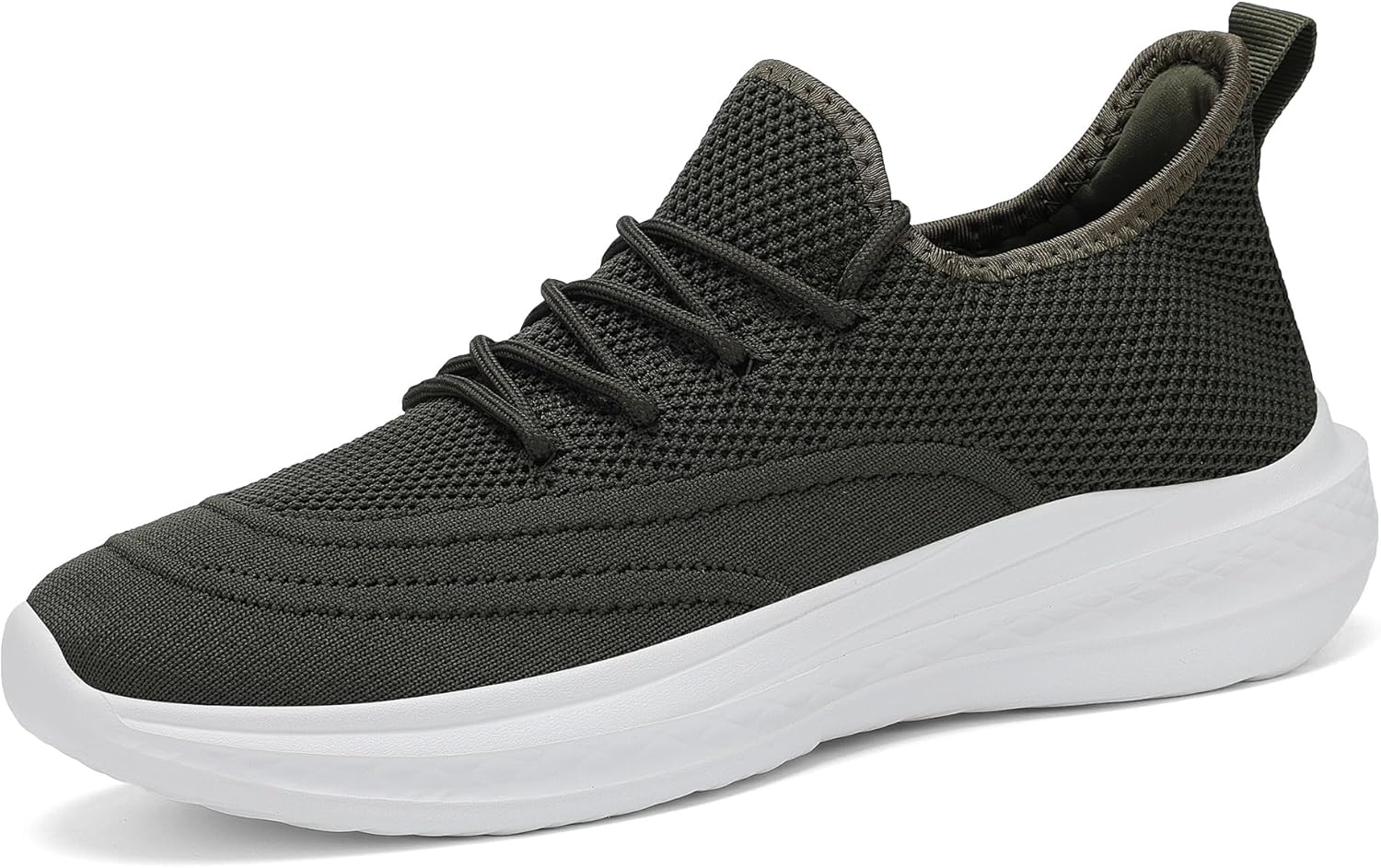 

Мужские кроссовки VAMJAM для бега, слипоны для ходьбы, противоскользящие, легкие, для тренировок, дышащие спортивные кроссовки с модной сеткой, зеленый