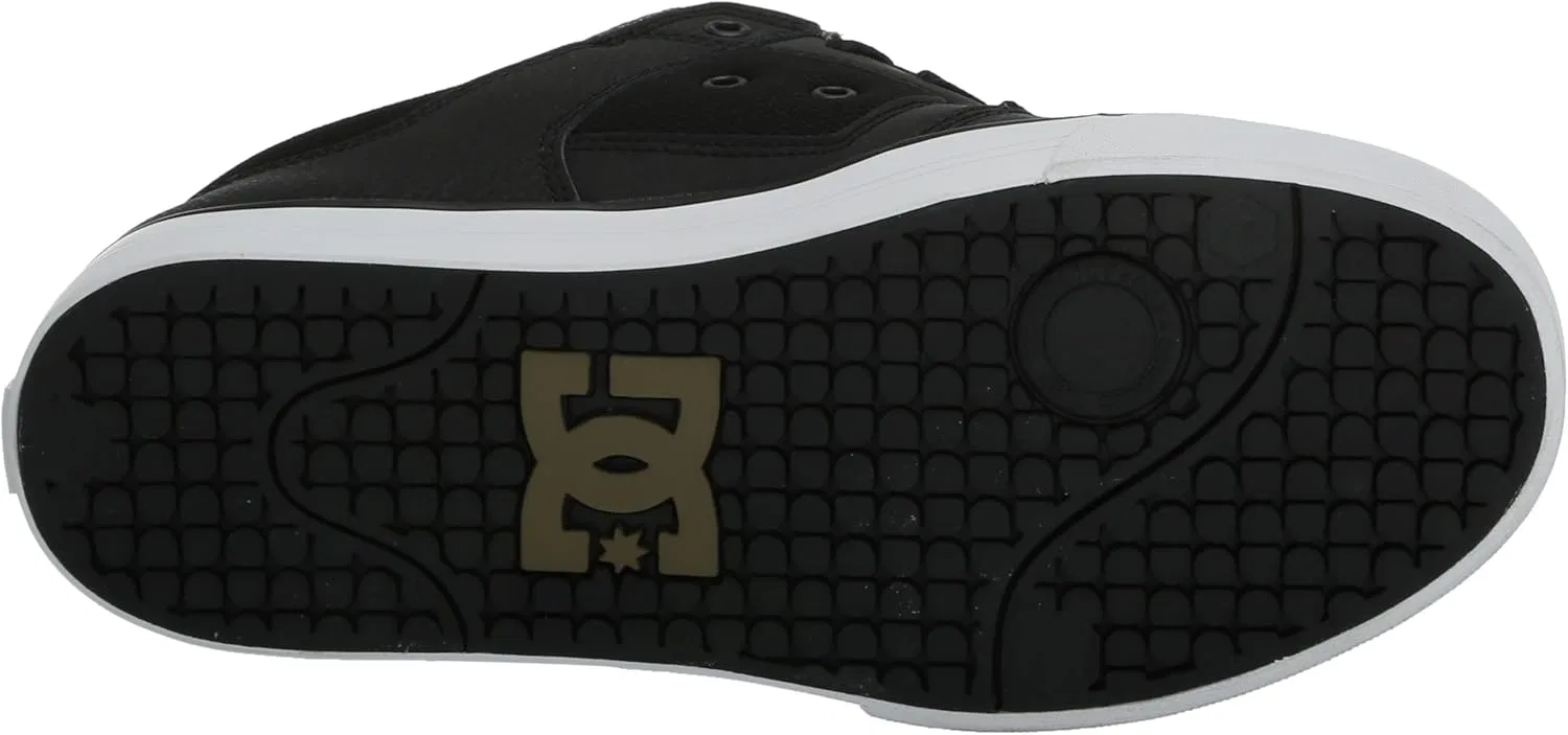 Мужские кожаные кроссовки из натуральной кожи DC Shoes, Black / Green — фото 4