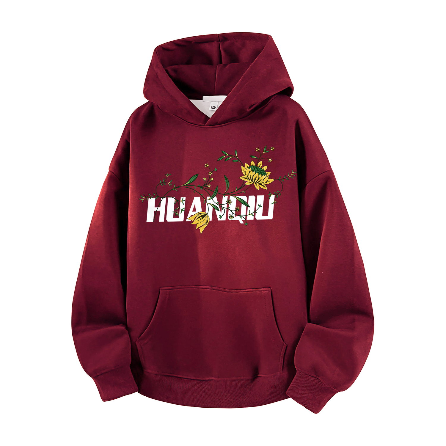 

Толстовка Unisex Hooded Moderate Heavyweight HUANQIU, burgundy