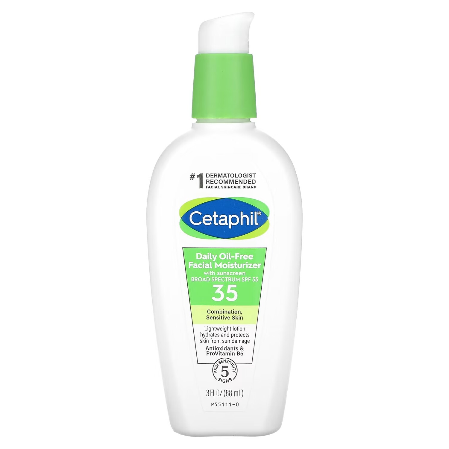 

Ежедневное безмасляное увлажняющее средство для лица Cetaphil с солнцезащитным фильтром, SPF 35, 88 мл.