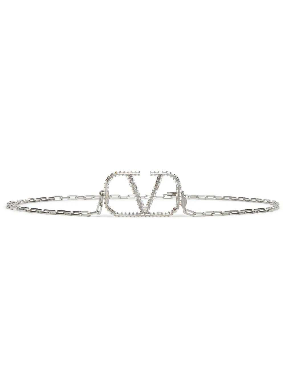 

Цепочный ремень с логотипом VLogo Signature VALENTINO GARAVANI, серебяный