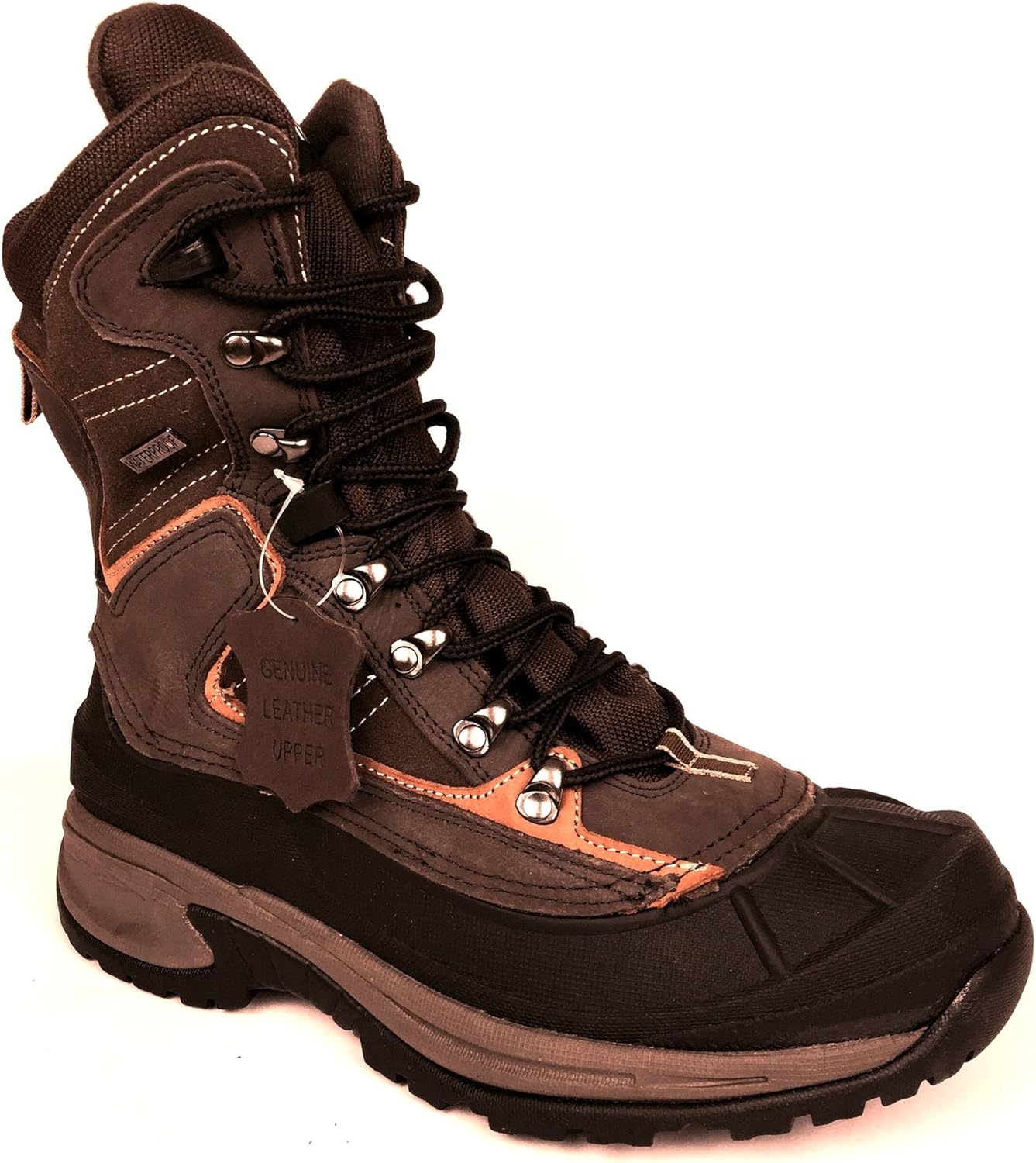 

Мужские зимние кожаные утепленные водонепроницаемые ботинки LABO LB с резиновой подошвой для строительства и снега Labo Pro, Brown81001