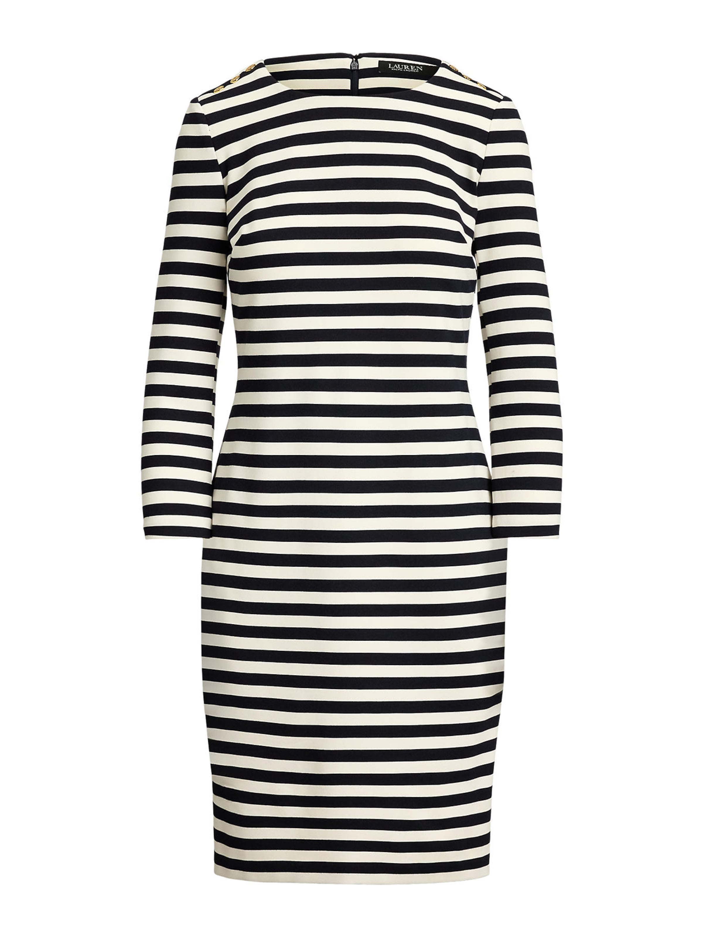 

Lauren Ralph Lauren Вязаное платье в черно-белом цвете