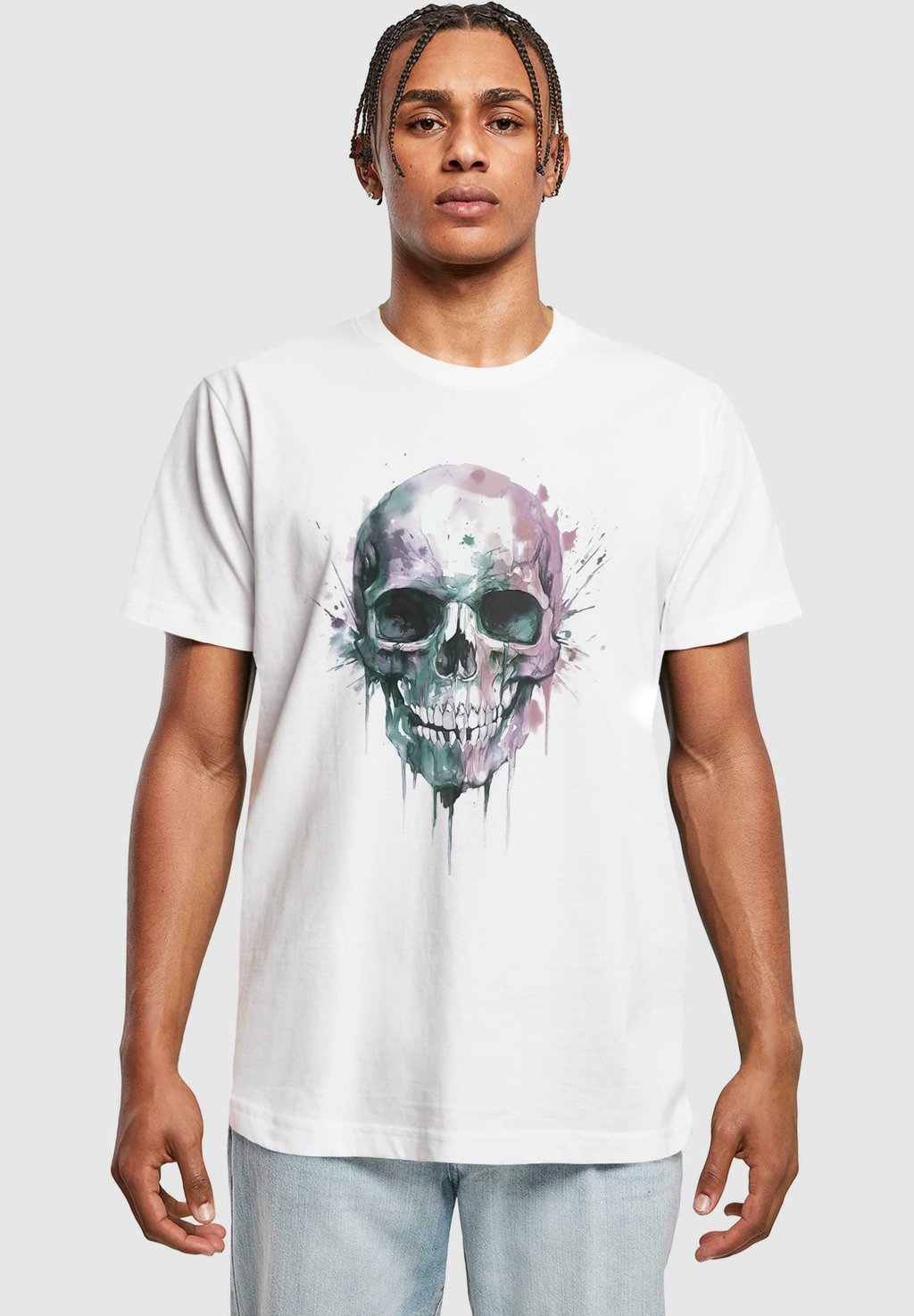 

Футболка с принтом SKULL Mister Tee, белый