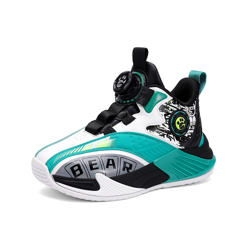 

Баскетбольные кроссовки детские, водостойкие, противоскользящие и износостойкие YUZHAOLIN, черный/зеленый