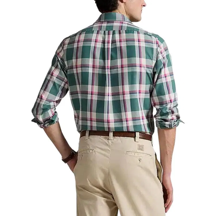 Рубашка мужская Multicolor, отложной воротник, умеренная посадка Polo Ralph Lauren — фото 3