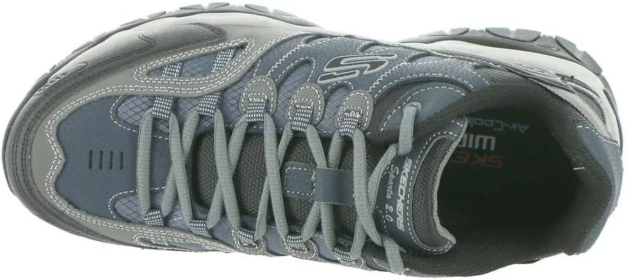 Мужские кроссовки Skechers Sparta 2.0 с кожаными вставками и шнурками, темно-серый — фото 3
