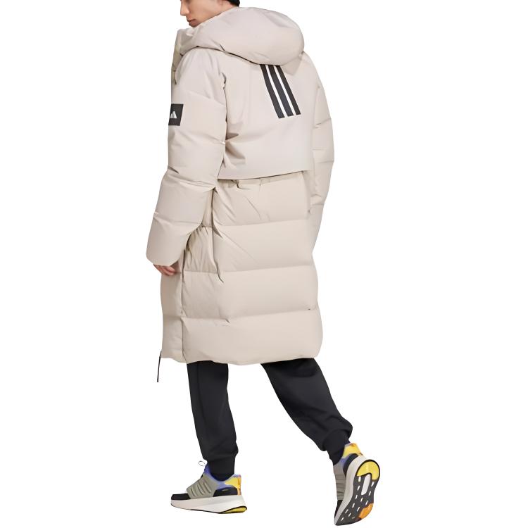 Куртка пуховая мужская светло-коричневая Adidas, светло-умбра — фото 4