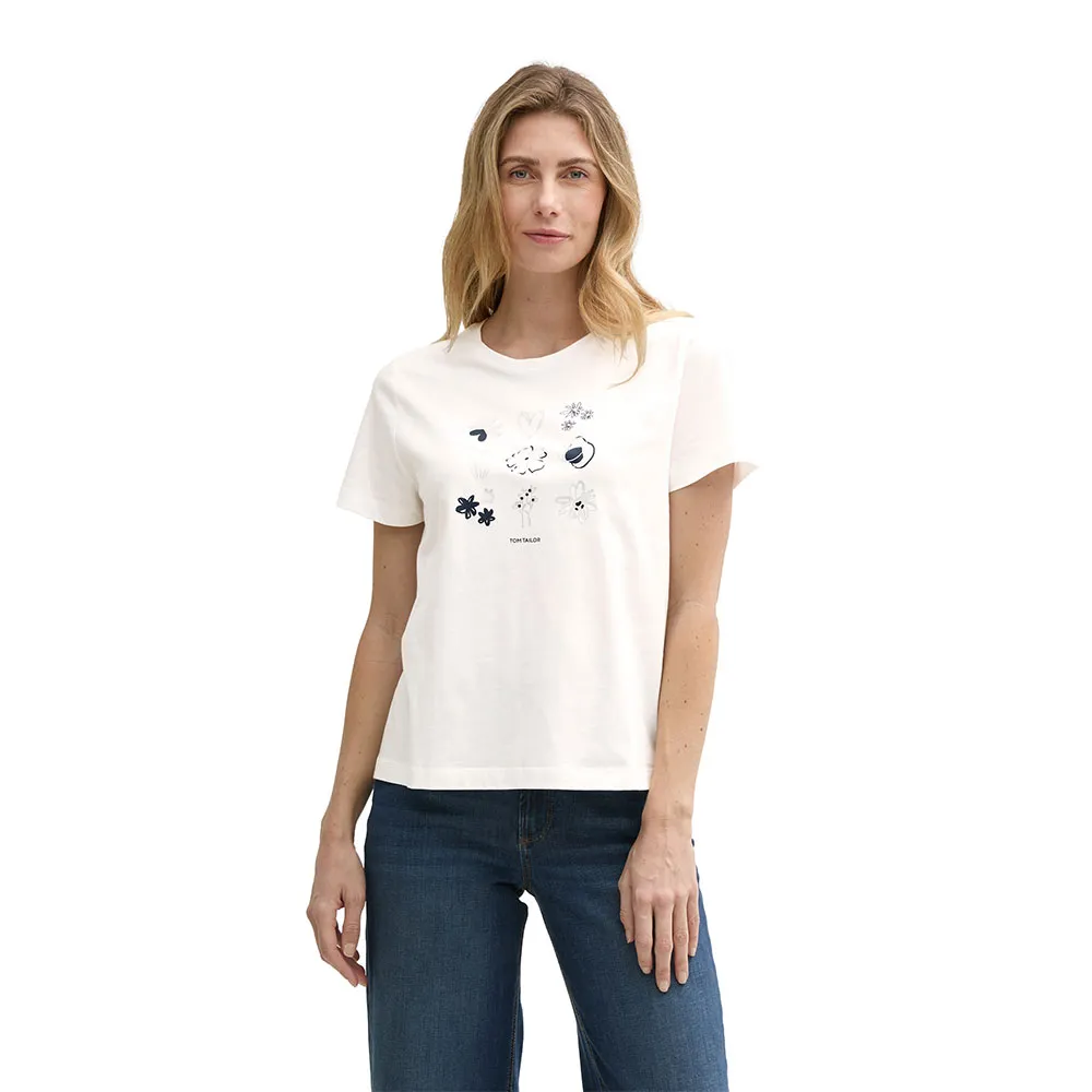 

Футболка с коротким рукавом Tom Tailor Basic Crew Neck, белый