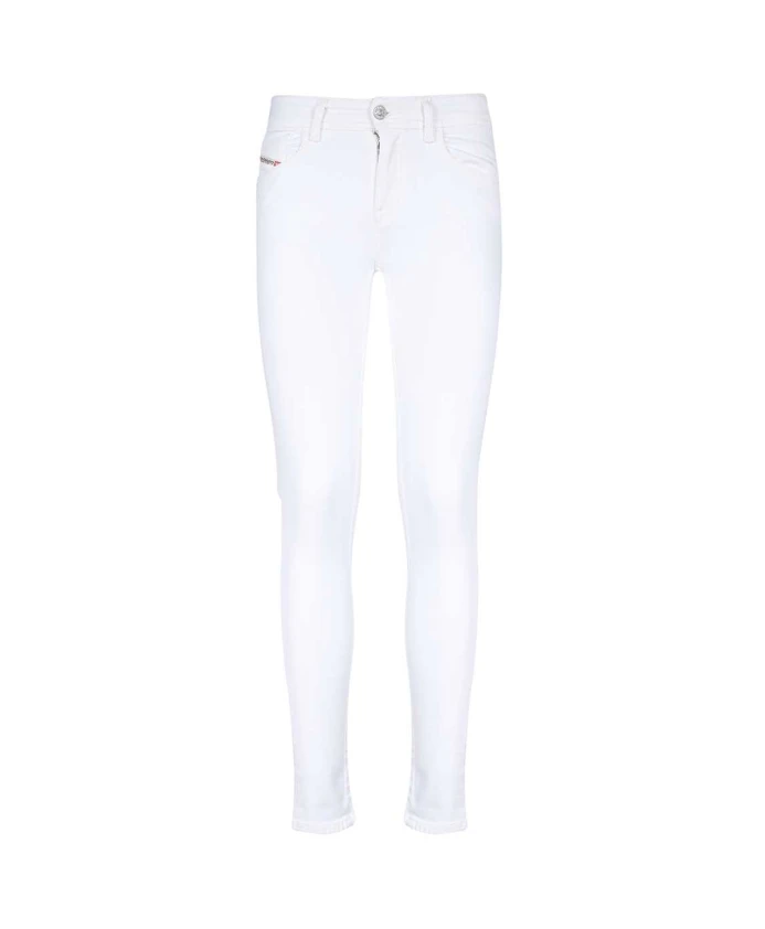 

Узкие джинсы с металлическими пуговицами Diesel, белый