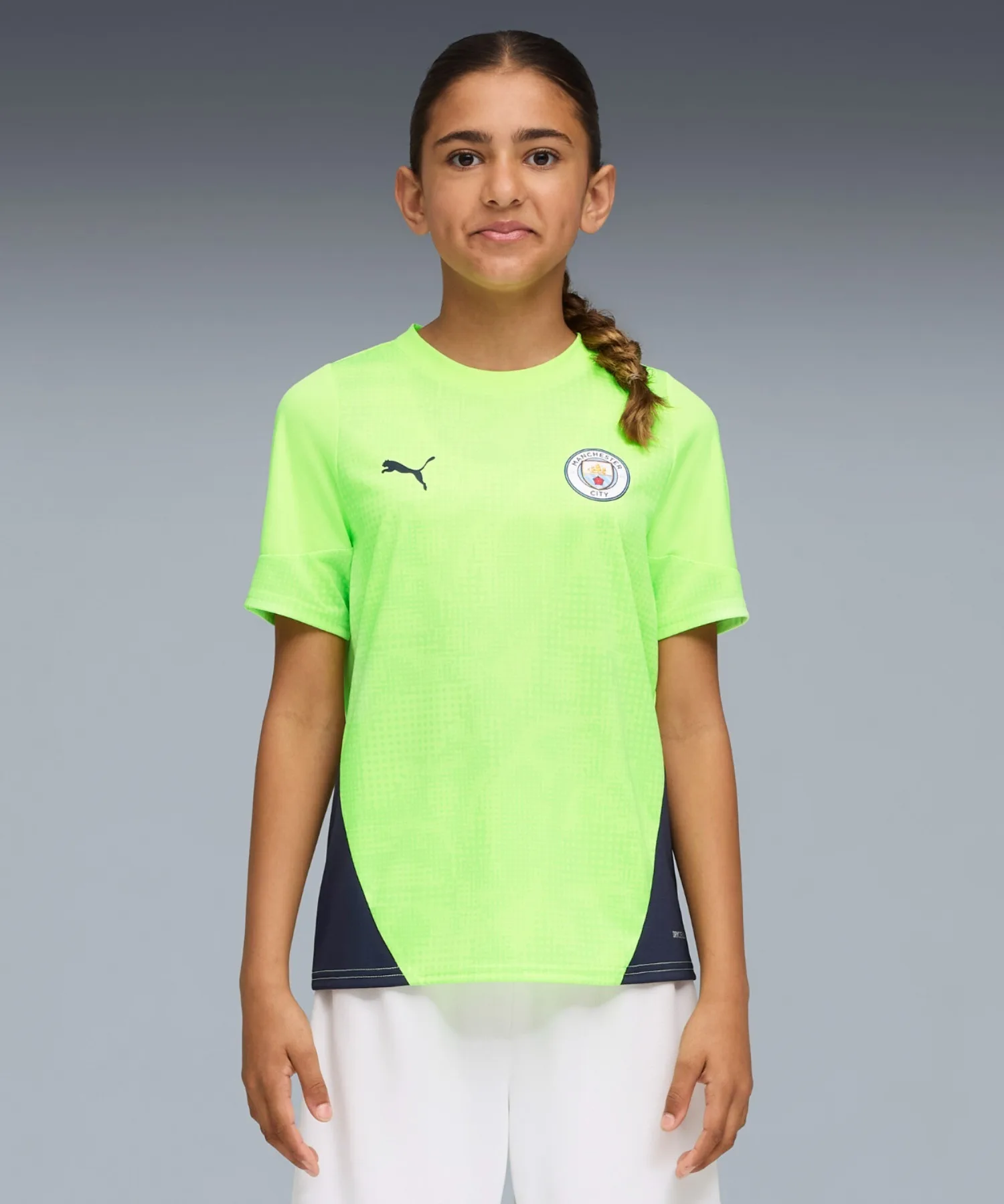 Детская футболка для тренировок Manchester City FC 2025-26 PUMA зелёная