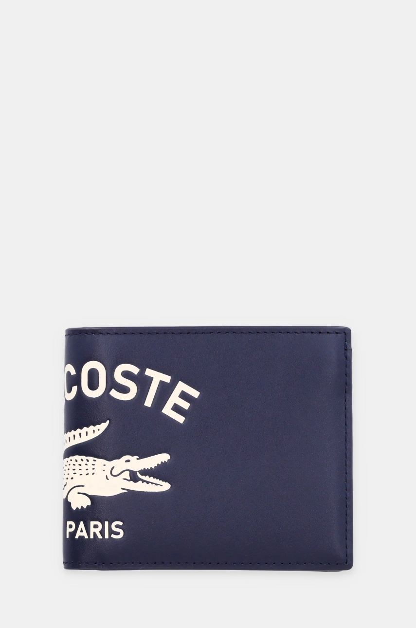 

Кожаный кошелек Lacoste, темно-синий