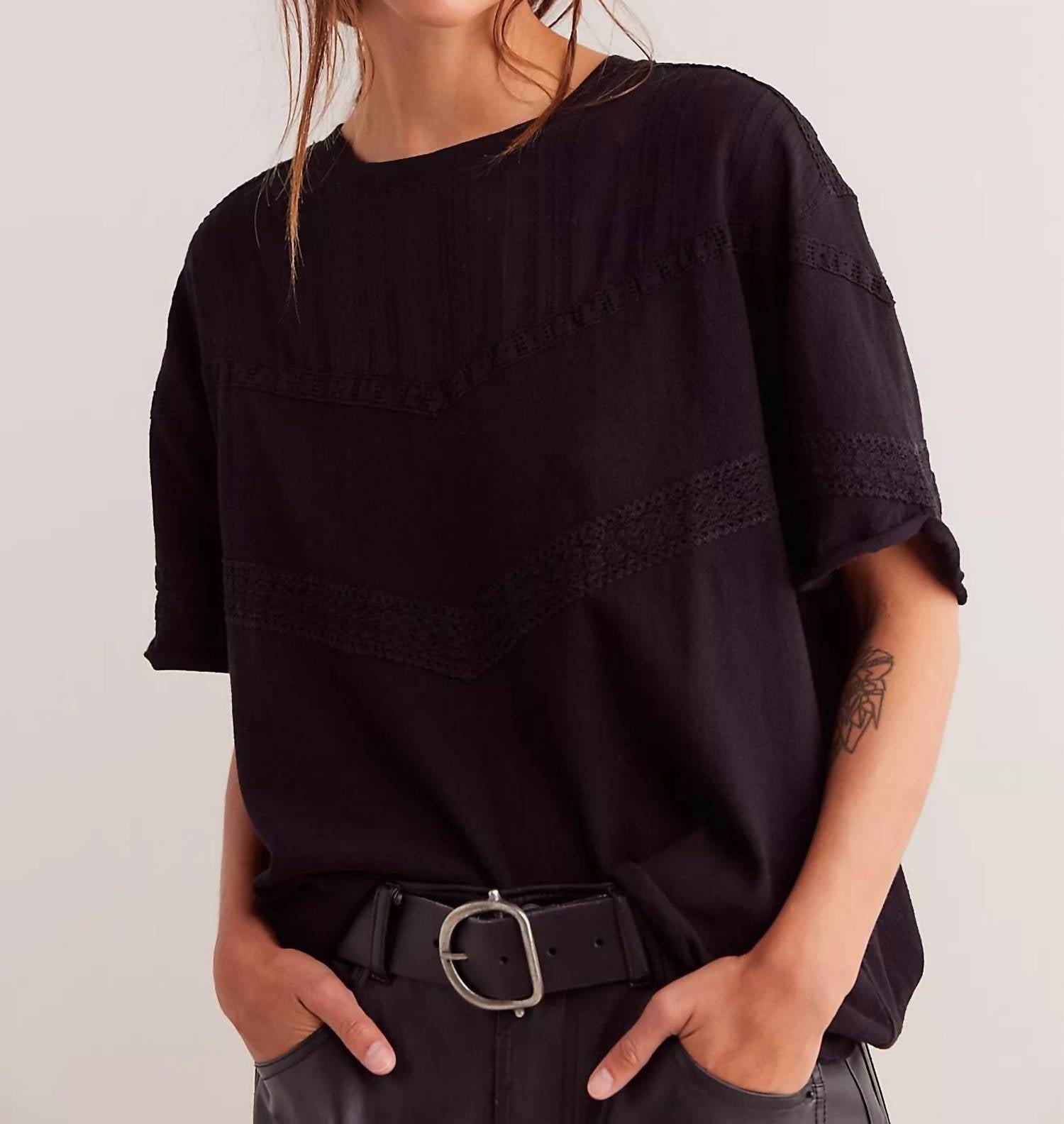 

Футболка с коротким рукавом Dorothy черного цвета Free People, черный