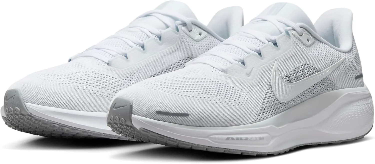 Мужские беговые кроссовки Nike Pegasus 41, белый/платиновый — фото 4