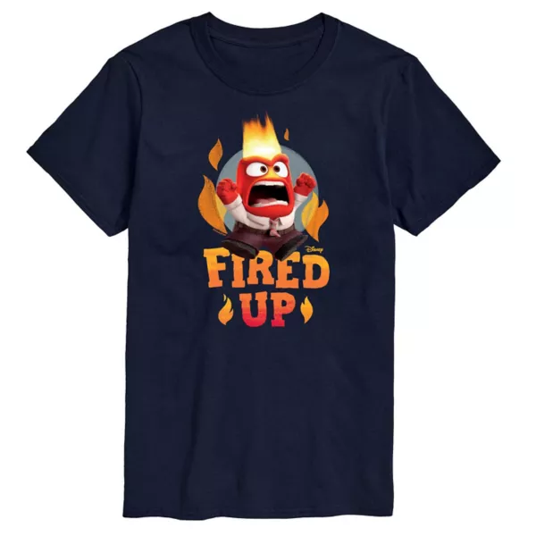 

Большая и высокая футболка Disney / Pixar Inside Out Fire Up Licensed Character, синий
