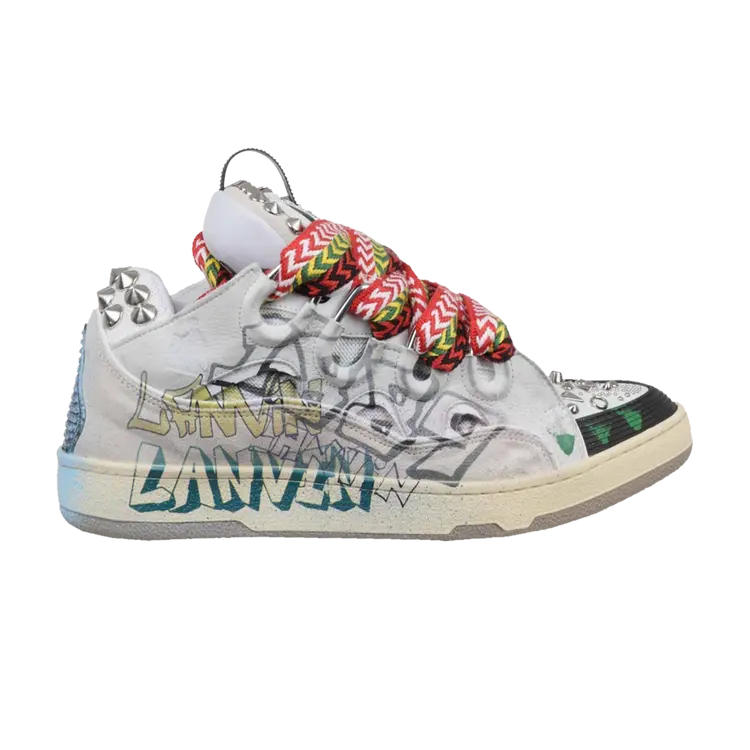 

Кроссовки Lanvin Curb Sneakers 'Graffiti', белый