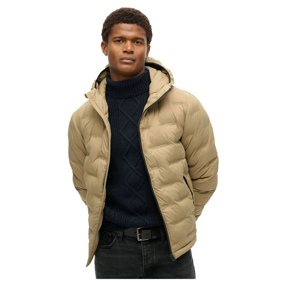 

Куртка Superdry Quilted Coat, коричневый