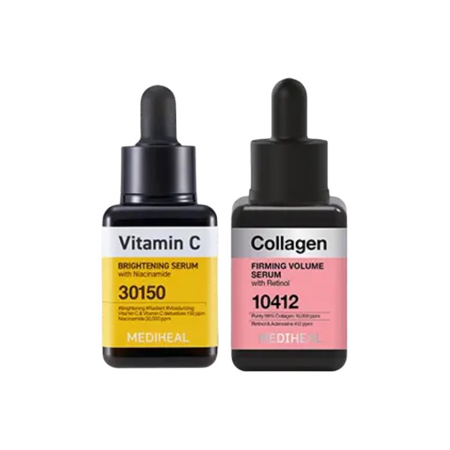 

Сыворотка с гиалуронатом натрия и маслом чайного дерева для увлажнения и питания 40мл+40мл MEDIHEAL, two-piece set: collagen egg white stretch serums 40ml+vita serums 40ml