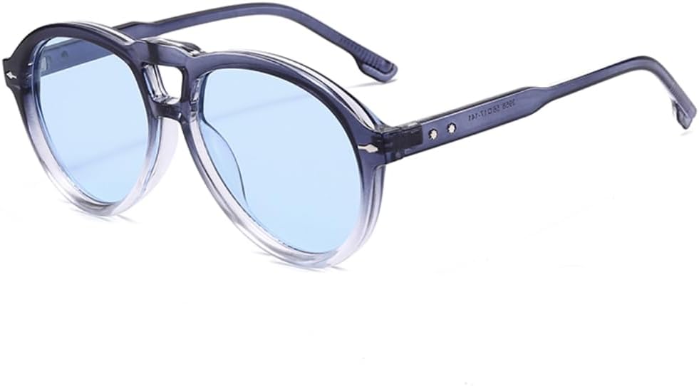 

Солнцезащитные очки с защитой UV400 | Увеличенная серая оправа, градиентные синие линзы | для женщин и мужчин, для занятий спортом на открытом воздухе и вождения DSVIGF, 07