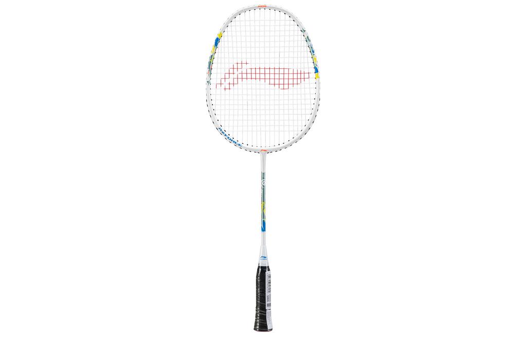 

LINING Детская ракетка для бадминтона Carbon Aluminum, атакующая, жесткая головка, начальный уровень, унисекс, одиночная, White