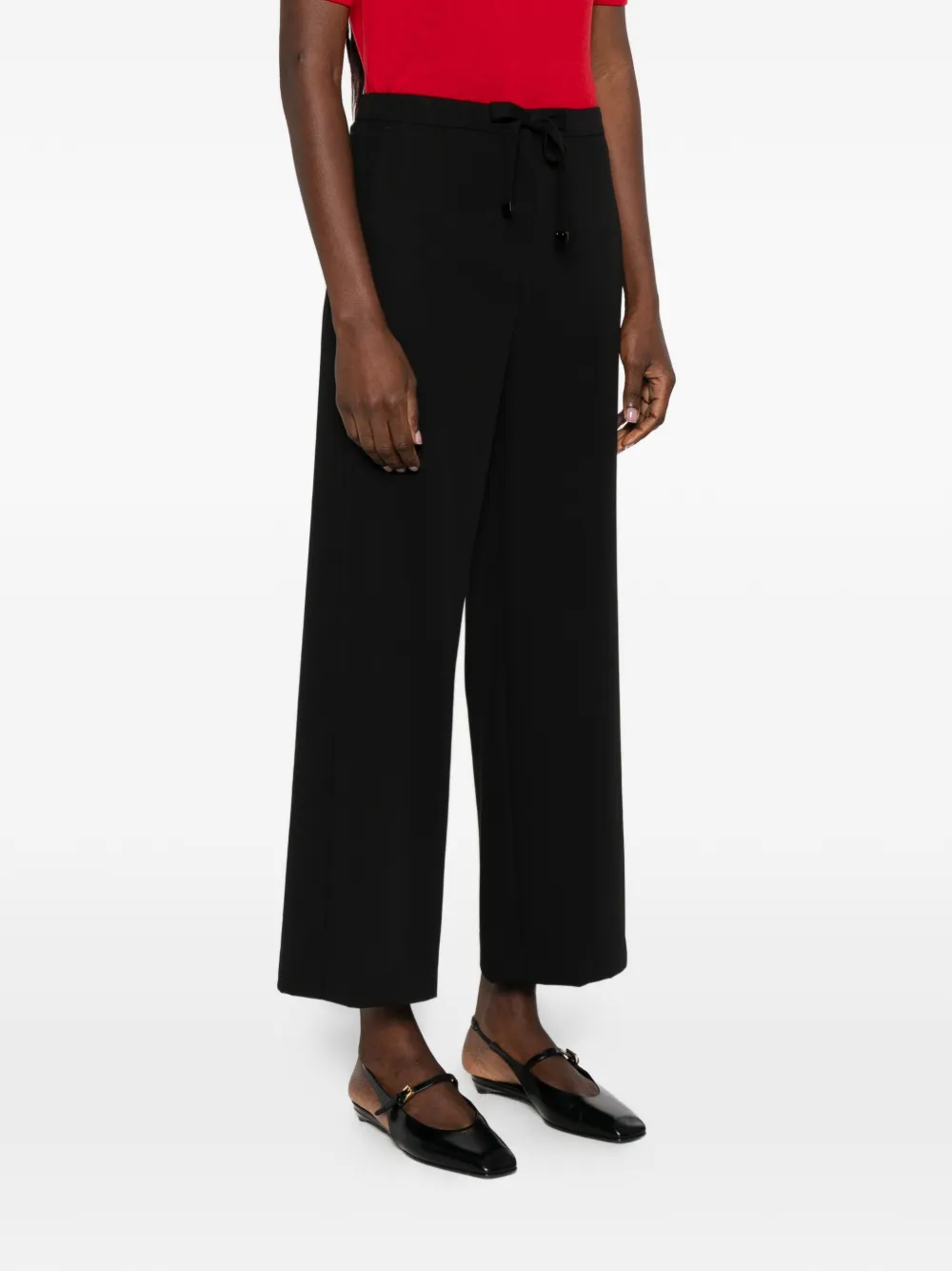 Брюки на кулиске цвета сммаргента Max Mara, черный — фото 3