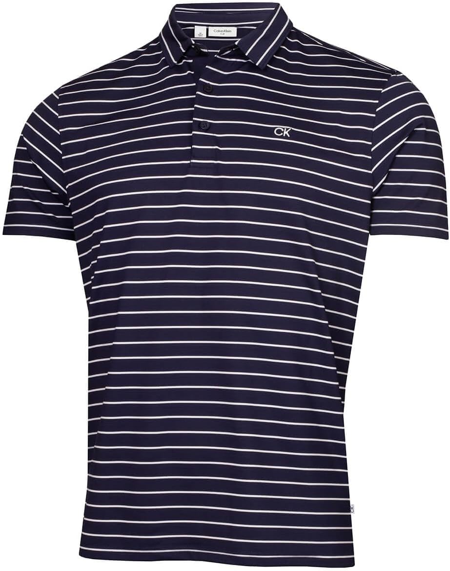 

Мужская рубашка-поло для гольфа Calvin Klein Silverstone с влагоотводящей быстросохнущей основой, Evening Blue/White, Белый, Мужская рубашка-поло для гольфа Calvin Klein Silverstone с влагоотводящей быстросохнущей основой, Evening Blue/White