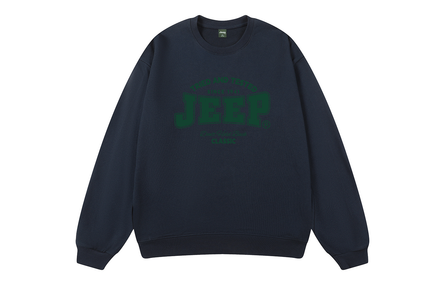 

Свитшот Unisex Crew Neck Moderate Regular Jeep, темно-синий