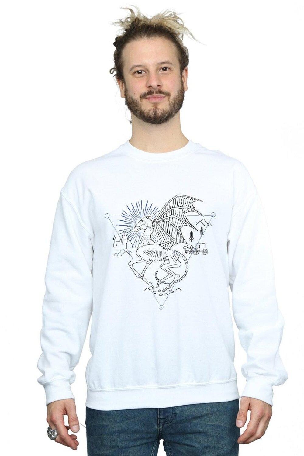 

Толстовка Thestral Line Art Harry Potter, белый