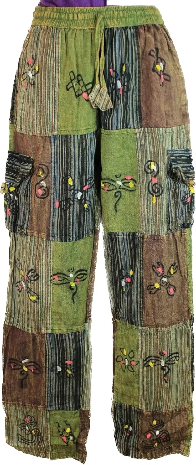 Брюки активные Patchwork Cotton Nepal, Green
