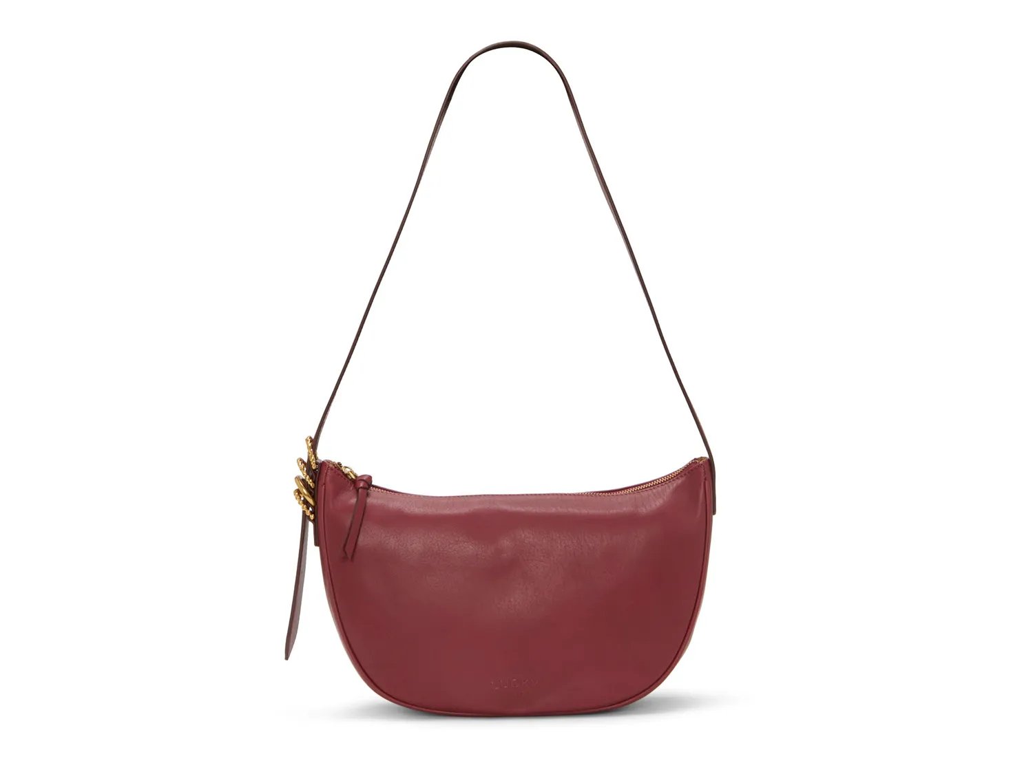 

Сумка через плечо Lucky Brand Eloi Crescent Leather Shoulder Bag, Red Leather