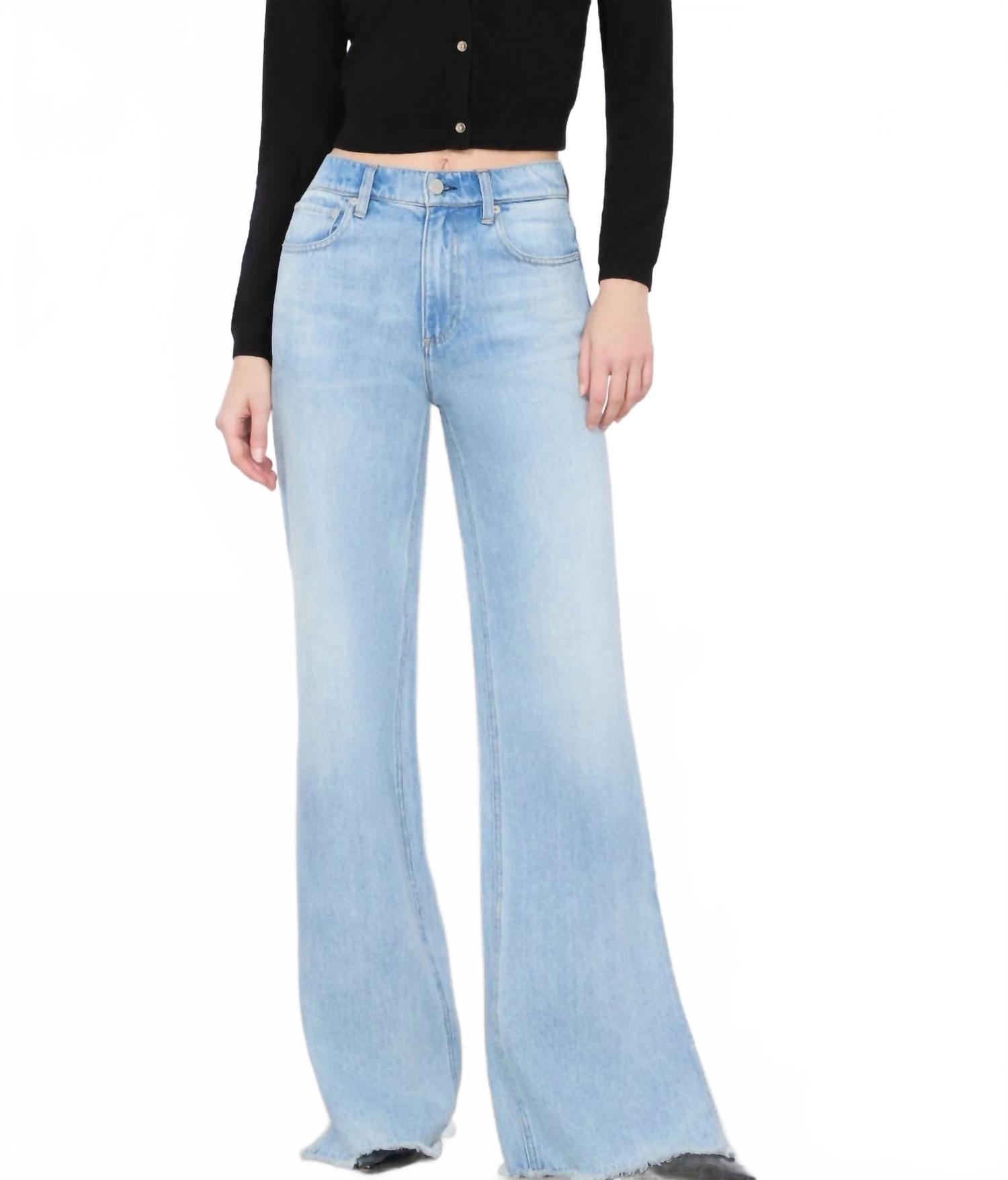 

Джинсы Weezy Slit в светло-голубом цвете Gemma Alice + olivia