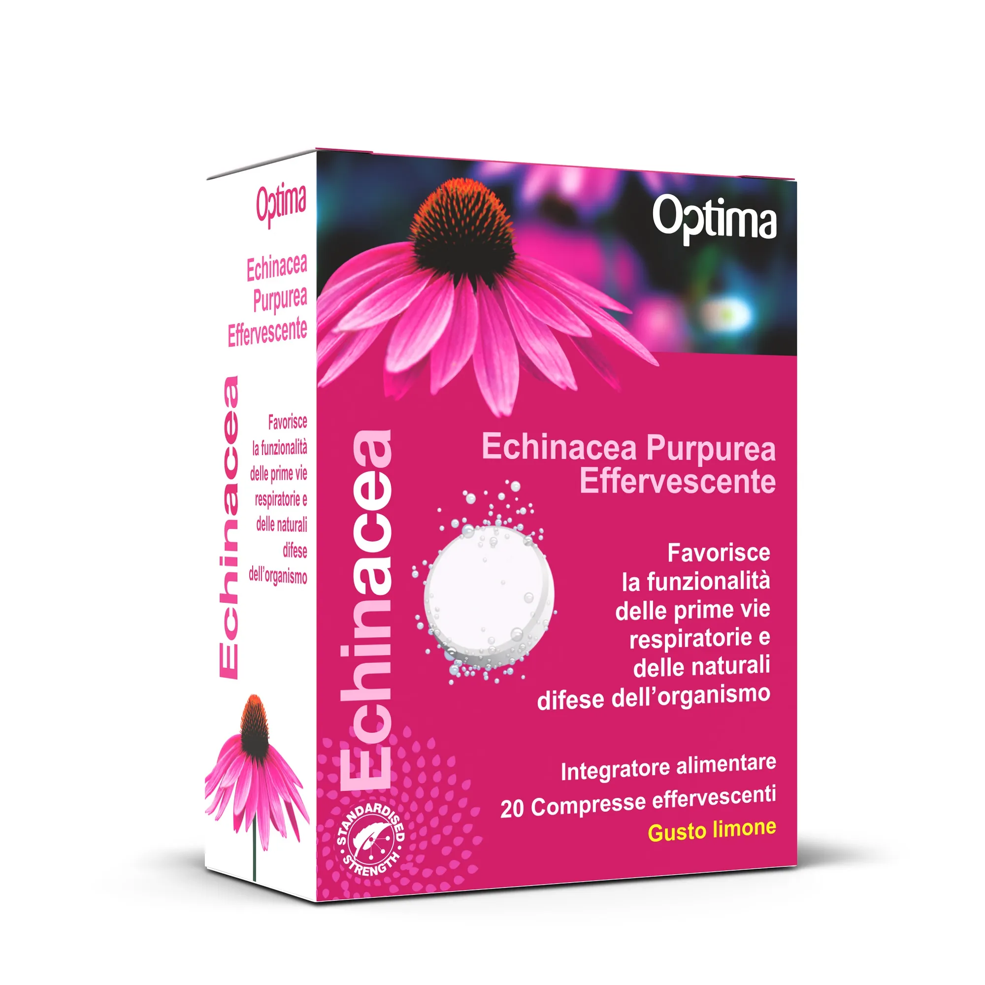 

Optima Echinacea Purpurea Effervescent 20 таблеток Респираторная оздоровительная добавка