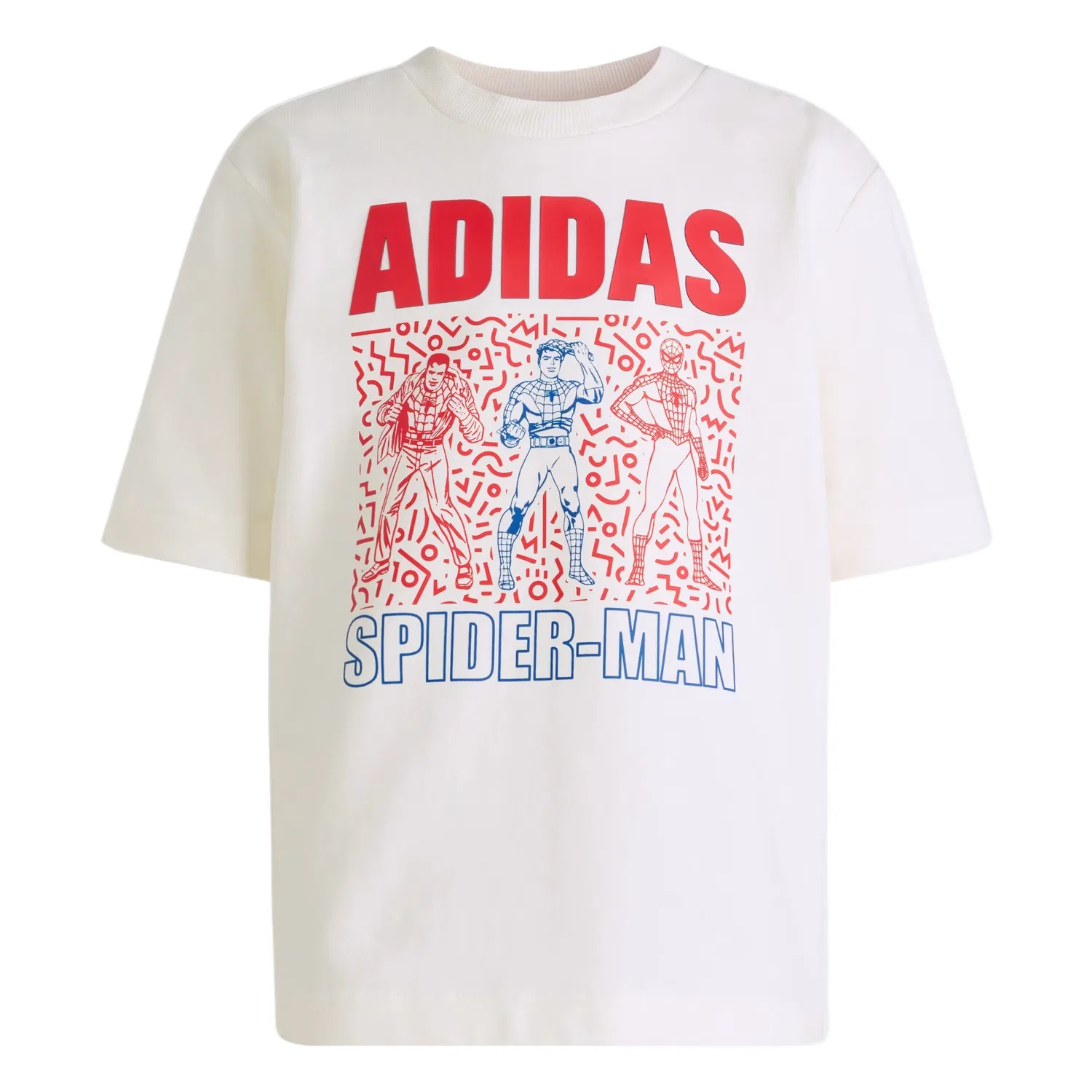 Футболка детская x MARVEL Adidas, Ecru/Dark Blue — фото 3