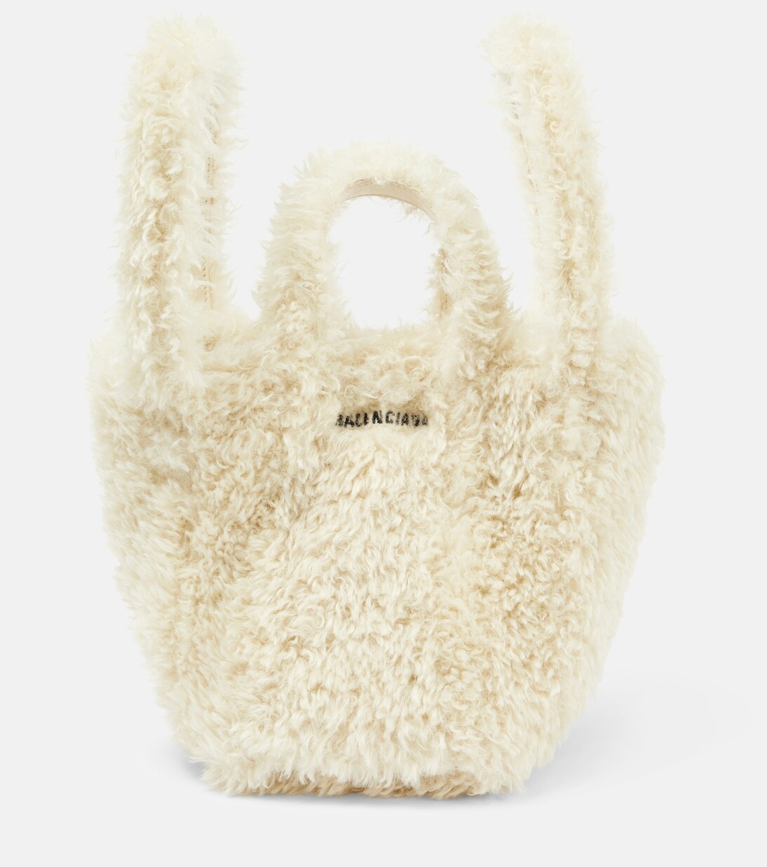

Сумка-тоут everyday 2.0 xs из искусственного меха Balenciaga, белый