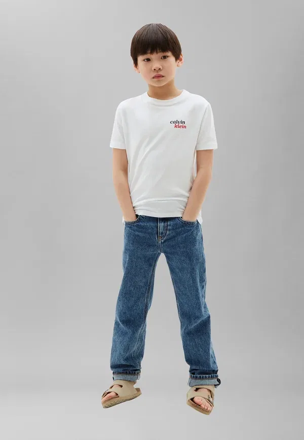Футболка Calvin Klein Jeans с принтом спереди и сзади, ярко-белый — фото 2