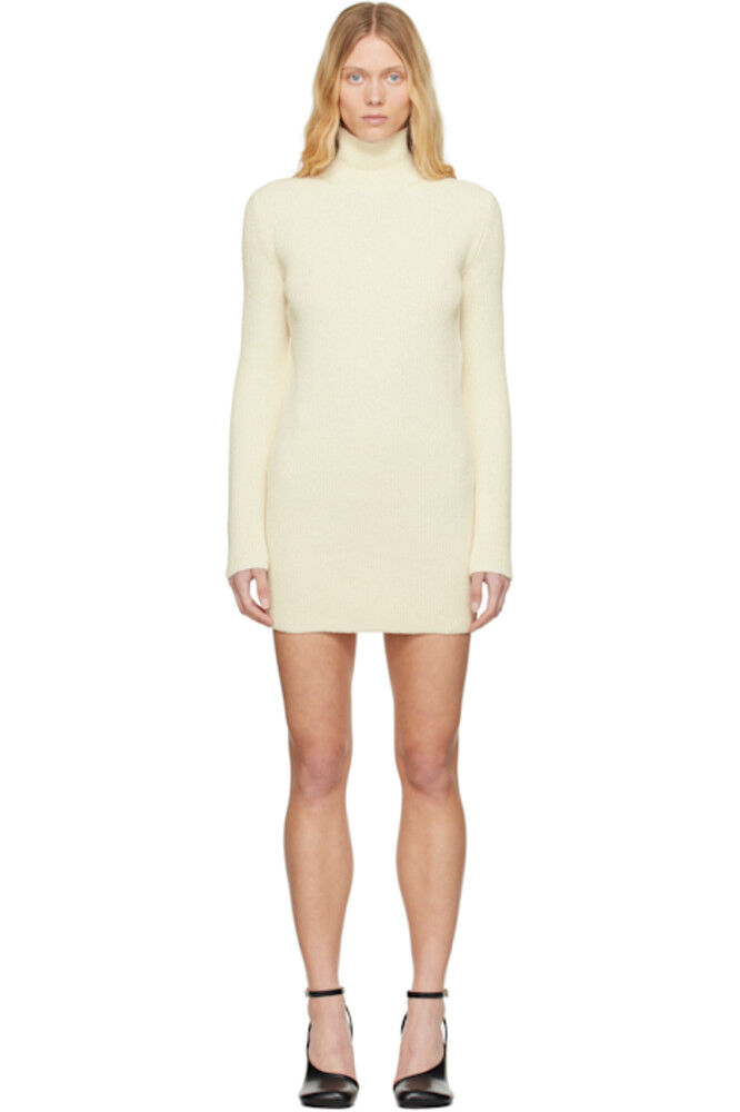 

Белоснежное мини-платье Camionneur с разрезами MM6 Maison Margiela