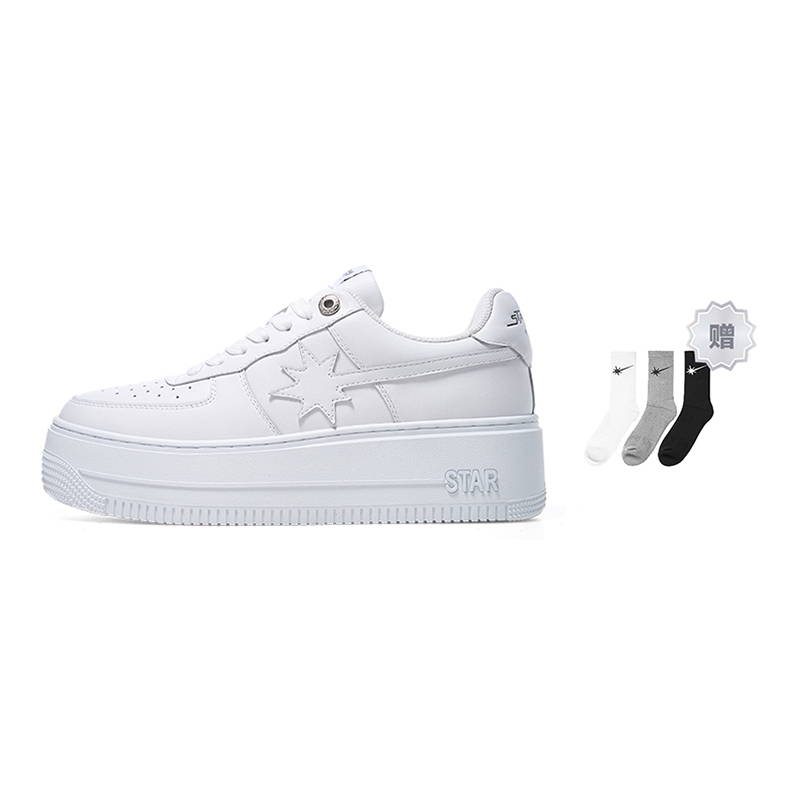 

Starwalk Soldier Низкие скейтерские кроссовки унисекс белые с двумя парами носков, цвет Comes with 2 Pack Socks