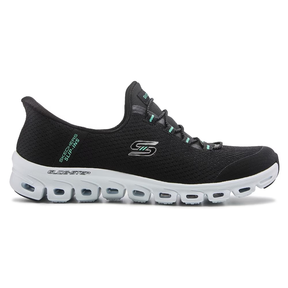 Туфли для ходьбы Slip-Ins Glide-Step Pursuit Skechers, black/teal — фото 2