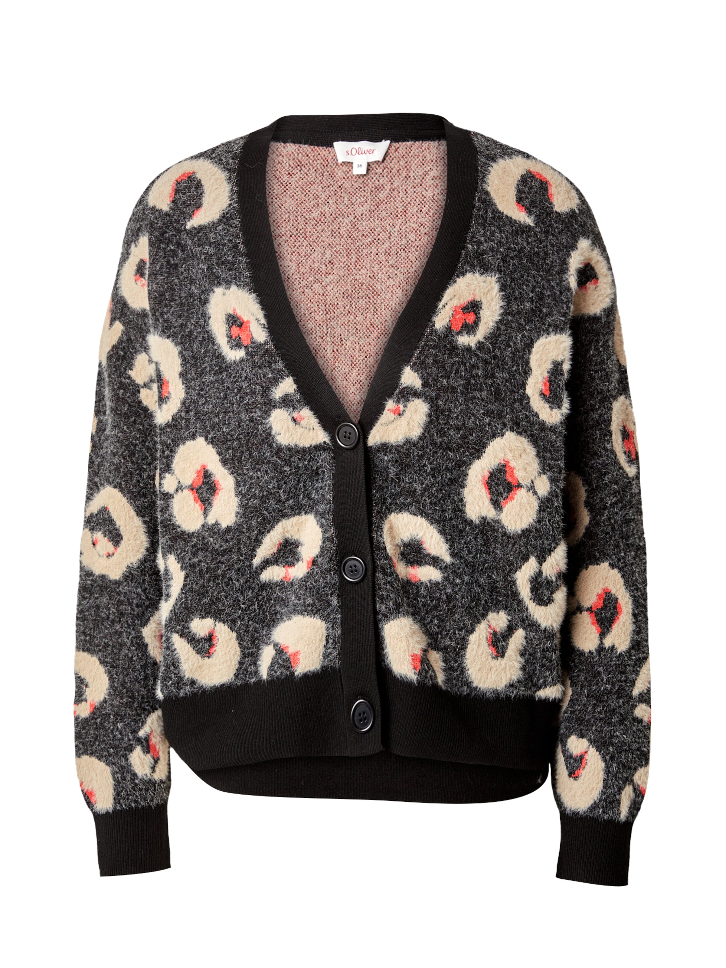 

s.Oliver Вязаный кардиган в черном цвете