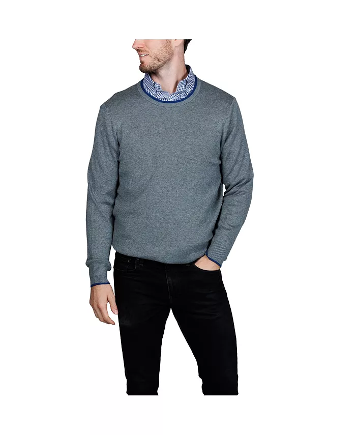 

Мужской тонковязаный свитер с круглым вырезом Tailorbyrd, серый