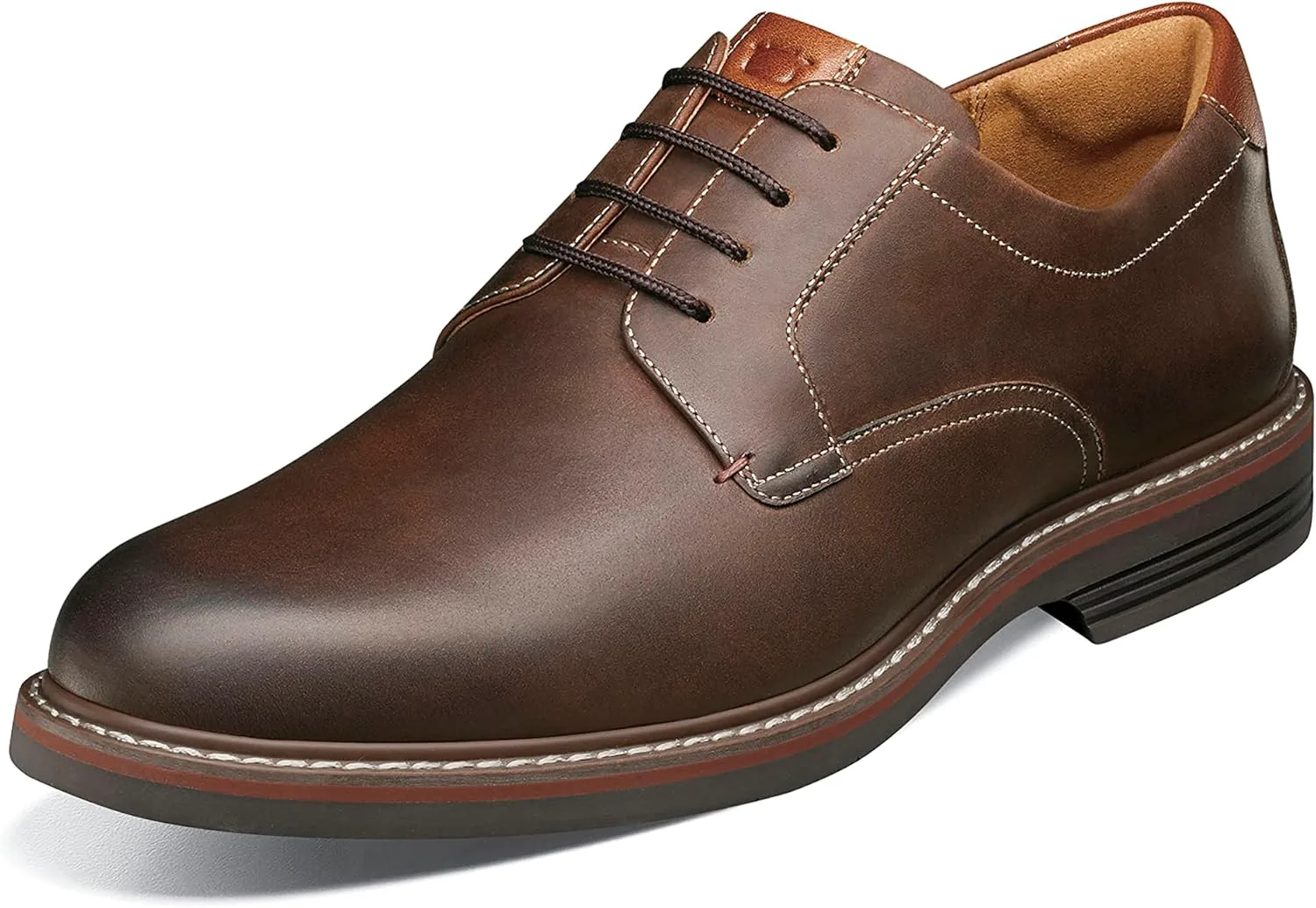 Мужские оксфорды Florsheim Neufeld с простым носком, коричневый — фото 2