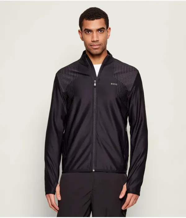 Толстовка SW_Active Push FZ regular fit Boss Green, черный